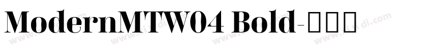 ModernMTW04 Bold字体转换